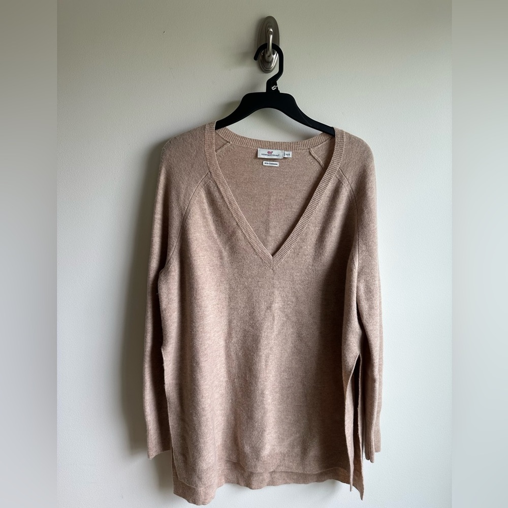 Vineyard Vines Cashmere/Wool V-Neck Tunic Sweater, Women’s Size XS/S